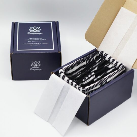 Coffret de lingettes démaquillantes réutilisables de la collection Kita de Poropango