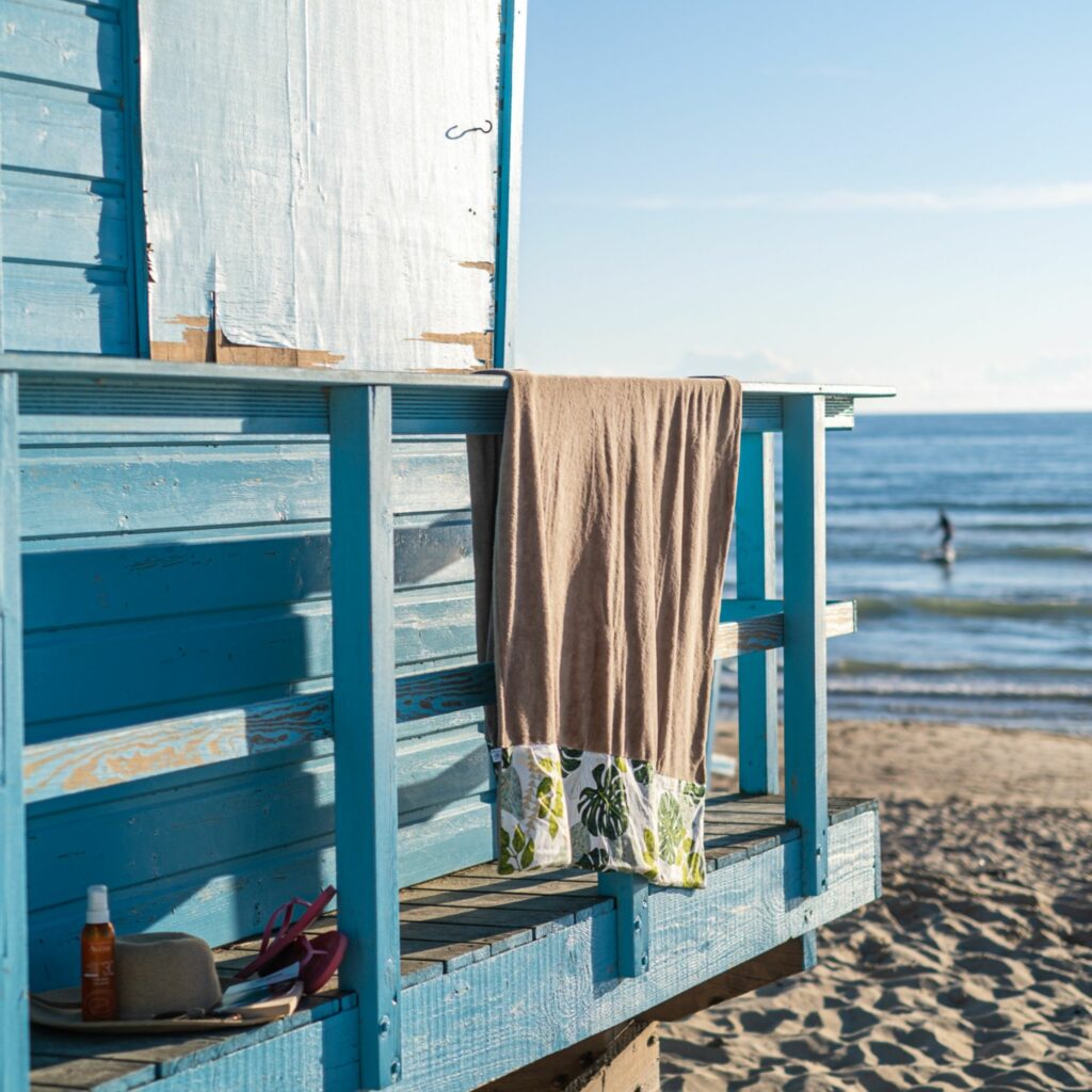 Drap de plage XL de la collection Monstera de Poropango