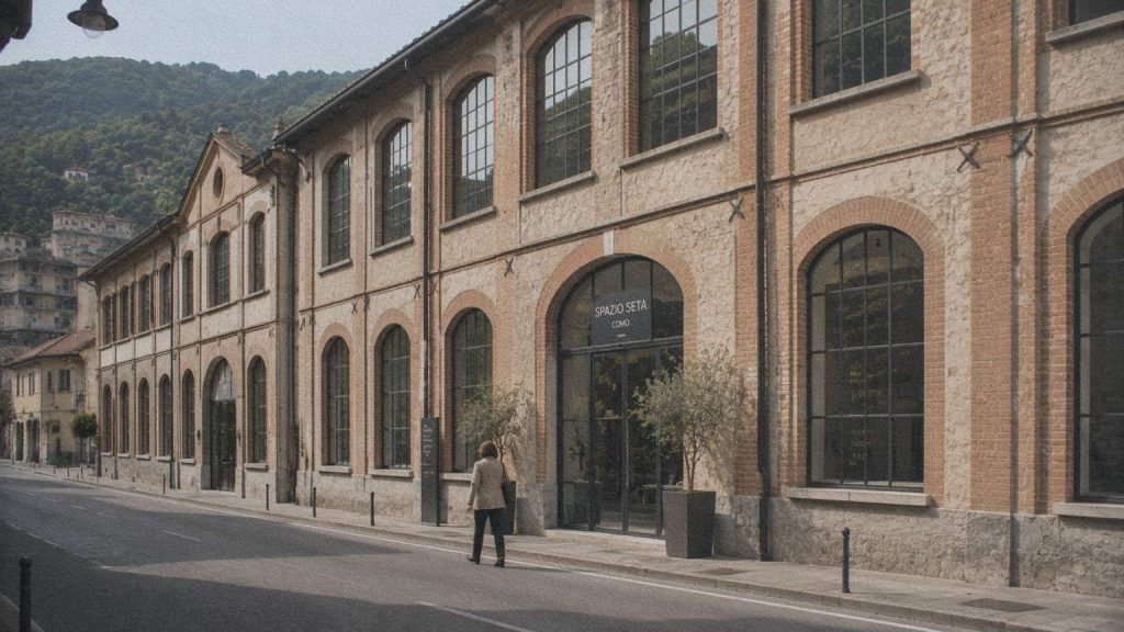 Ancienne manufacture de soie reconvertie dans le centre de Côme.