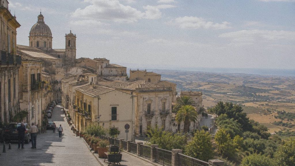 Palma di Montechiaro en Sicile, ville liée aux origines de la famille Tomasi et à la géographie du Guépard.