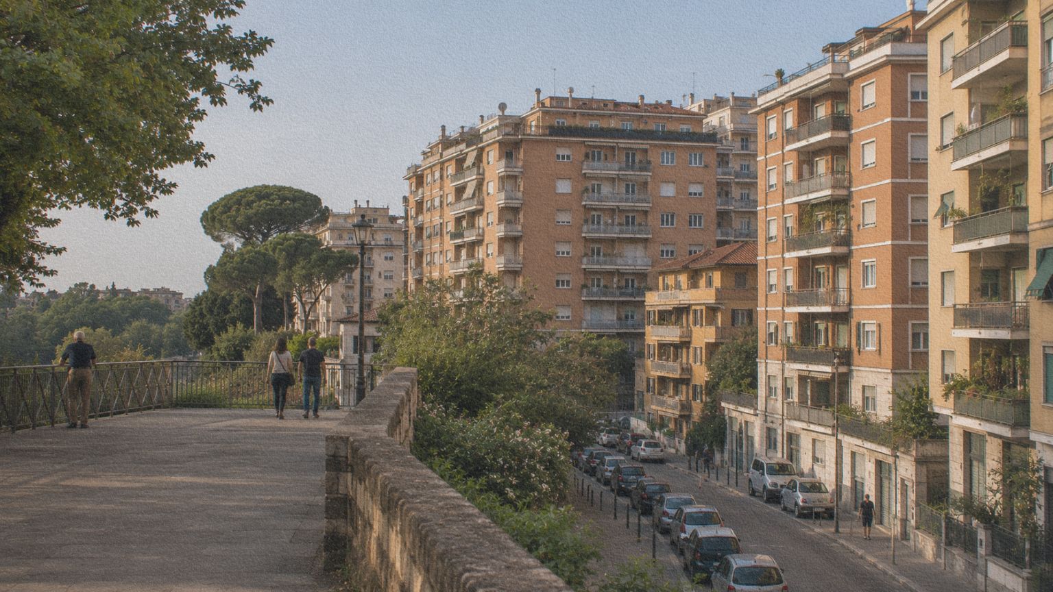 Donna Olimpia à Rome, point de départ du parcours dans la Rome des borgate de Pier Paolo Pasolini.