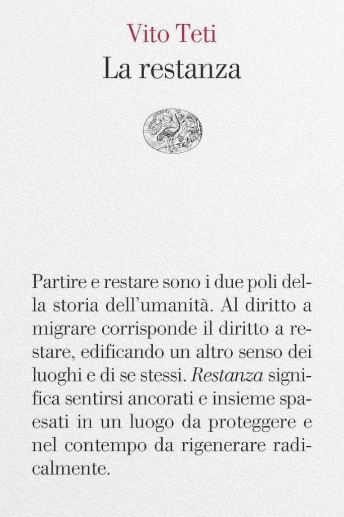 Couverture du livre La restanza de Vito Teti
